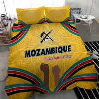 Mozambique Bedding Set with Yellow Red Green Swirl Design and Independence Day - Wonder Print Shop