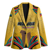 Mozambique Blazer with Yellow Red Green Swirl Design and Independence Day - Wonder Print Shop