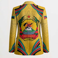 Mozambique Blazer with Yellow Red Green Swirl Design and Independence Day - Wonder Print Shop