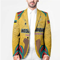 Mozambique Blazer with Yellow Red Green Swirl Design and Independence Day - Wonder Print Shop