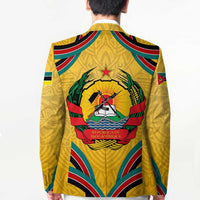 Mozambique Blazer with Yellow Red Green Swirl Design and Independence Day - Wonder Print Shop