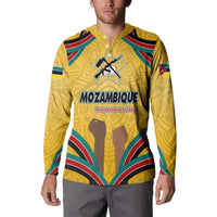 Mozambique Button Sweatshirt with Yellow Red Green Swirl Design and Independence Day - Wonder Print Shop