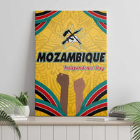 Mozambique Canvas Wall Art with Yellow Red Green Swirl Design and Independence Day - Wonder Print Shop