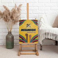 Mozambique Canvas Wall Art with Yellow Red Green Swirl Design and Independence Day - Wonder Print Shop