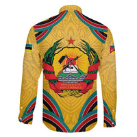 Mozambique Family Matching Tank Maxi Dress and Hawaiian Shirt with Yellow Red Green Swirl Design and Independence Day - Wonder Print Shop