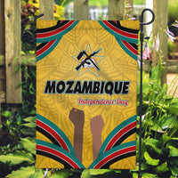 Mozambique Garden Flag with Yellow Red Green Swirl Design and Independence Day - Wonder Print Shop