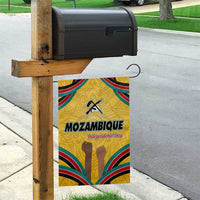 Mozambique Garden Flag with Yellow Red Green Swirl Design and Independence Day - Wonder Print Shop