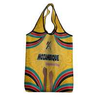 Mozambique Grocery Bag with Yellow Red Green Swirl Design and Independence Day - Wonder Print Shop