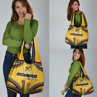 Mozambique Grocery Bag with Yellow Red Green Swirl Design and Independence Day - Wonder Print Shop
