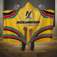 Mozambique Hooded Blanket with Yellow Red Green Swirl Design and Independence Day - Wonder Print Shop