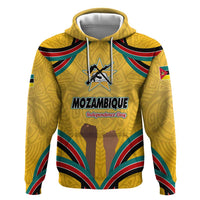 Mozambique Hoodie with Yellow Red Green Swirl Design and Independence Day - Wonder Print Shop