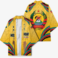 Mozambique Kimono with Yellow Red Green Swirl Design and Independence Day - Wonder Print Shop