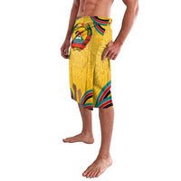 Mozambique Lavalava with Yellow Red Green Swirl Design and Independence Day - Wonder Print Shop