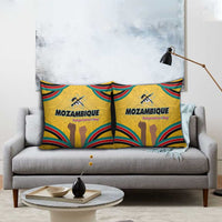 Mozambique Pillow Cover with Yellow Red Green Swirl Design and Independence Day - Wonder Print Shop