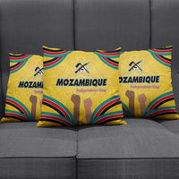 Mozambique Pillow Cover with Yellow Red Green Swirl Design and Independence Day - Wonder Print Shop