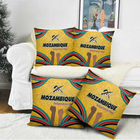 Mozambique Pillow Cover with Yellow Red Green Swirl Design and Independence Day - Wonder Print Shop