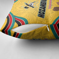 Mozambique Pillow Cover with Yellow Red Green Swirl Design and Independence Day - Wonder Print Shop