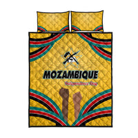 Mozambique Quilt Bed Set with Yellow Red Green Swirl Design and Independence Day - Wonder Print Shop