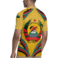 Mozambique Rugby Jersey with Yellow Red Green Swirl Design and Independence Day - Wonder Print Shop