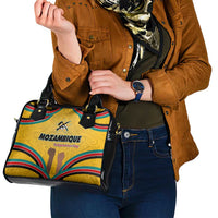 Mozambique Shoulder Handbag with Yellow Red Green Swirl Design and Independence Day - Wonder Print Shop