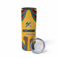 Mozambique Skinny Tumbler with Yellow Red Green Swirl Design and Independence Day - Wonder Print Shop