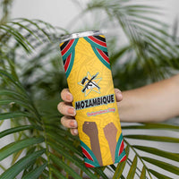 Mozambique Skinny Tumbler with Yellow Red Green Swirl Design and Independence Day - Wonder Print Shop