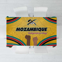 Mozambique Tablecloth with Yellow Red Green Swirl Design and Independence Day - Wonder Print Shop