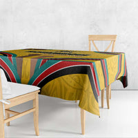 Mozambique Tablecloth with Yellow Red Green Swirl Design and Independence Day - Wonder Print Shop