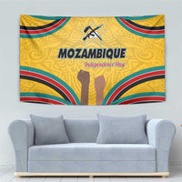 Mozambique Tapestry with Yellow Red Green Swirl Design and Independence Day - Wonder Print Shop