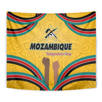 Mozambique Tapestry with Yellow Red Green Swirl Design and Independence Day - Wonder Print Shop