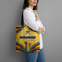 Mozambique Tote Bag with Yellow Red Green Swirl Design and Independence Day - Wonder Print Shop