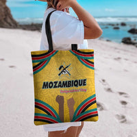 Mozambique Tote Bag with Yellow Red Green Swirl Design and Independence Day - Wonder Print Shop