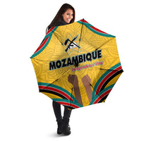 Mozambique Umbrella with Yellow Red Green Swirl Design and Independence Day - Wonder Print Shop