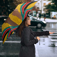 Mozambique Umbrella with Yellow Red Green Swirl Design and Independence Day - Wonder Print Shop