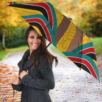 Mozambique Umbrella with Yellow Red Green Swirl Design and Independence Day - Wonder Print Shop