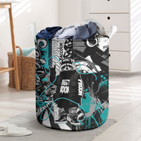 Urban Rebel Raccoon Laundry Basket Grunge Graffiti Street Art Abstract Collage Pop Culture