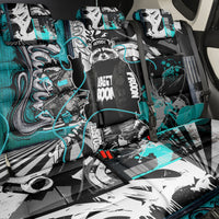 Urban Rebel Raccoon Back Car Seat Cover Grunge Graffiti Street Art Abstract Collage Pop Culture