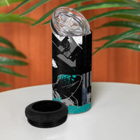 Urban Rebel Raccoon 4 in 1 Can Cooler Tumbler Grunge Graffiti Street Art Abstract Collage Pop Culture