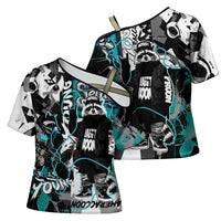 Urban Rebel Raccoon Cross Shoulder Shirt Grunge Graffiti Street Art Abstract Collage Pop Culture