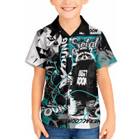 Urban Rebel Raccoon Hawaiian Shirt Grunge Graffiti Street Art Abstract Collage Pop Culture