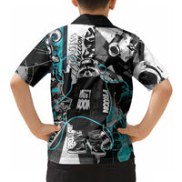 Urban Rebel Raccoon Hawaiian Shirt Grunge Graffiti Street Art Abstract Collage Pop Culture