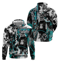 Urban Rebel Raccoon Hoodie Grunge Graffiti Street Art Abstract Collage Pop Culture