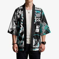 Urban Rebel Raccoon Kimono Grunge Graffiti Street Art Abstract Collage Pop Culture