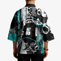 Urban Rebel Raccoon Kimono Grunge Graffiti Street Art Abstract Collage Pop Culture