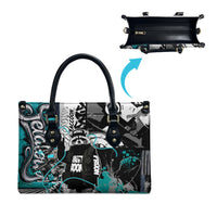 Urban Rebel Raccoon Leather Bag Grunge Graffiti Street Art Abstract Collage Pop Culture