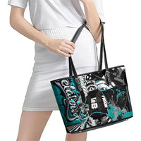 Urban Rebel Raccoon Leather Tote Bag Grunge Graffiti Street Art Abstract Collage Pop Culture