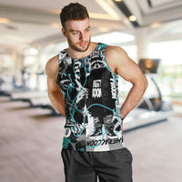 Urban Rebel Raccoon Men Tank Top Grunge Graffiti Street Art Abstract Collage Pop Culture