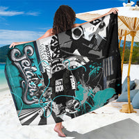 Urban Rebel Raccoon Sarong Grunge Graffiti Street Art Abstract Collage Pop Culture