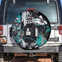 Urban Rebel Raccoon Spare Tire Cover Grunge Graffiti Street Art Abstract Collage Pop Culture