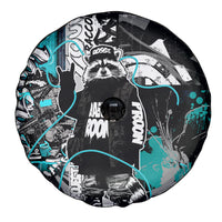 Urban Rebel Raccoon Spare Tire Cover Grunge Graffiti Street Art Abstract Collage Pop Culture